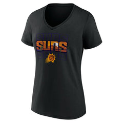 NBA - Phoenix Suns Women's Announcer V-Neck T-Shirt - Black