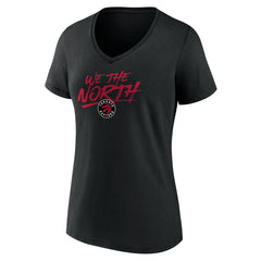 NBA - Toronto Raptors Women's Announcer V-Neck T-Shirt - Black