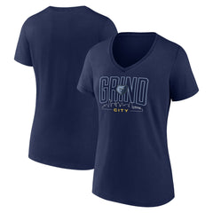 NBA - Memphis Grizzlies Women's Huddle V-Neck T-Shirt - Navy