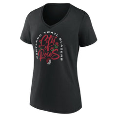 NBA - Portland Trail Blazers Women's Huddle V-Neck T-Shirt - Black