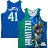 Mitchell & Ness - Dirk Nowitzki Dallas Mavericks Hardwood Classics Player Burst Tank Top - Blue