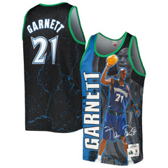 Mitchell & Ness - Kevin Garnett Minnesota Timberwolves 2003-04 Hardwood Classics Player Burst Tank Top - Black