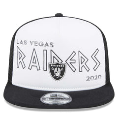 Las Vegas Raiders New Era Banger 9FIFTY Trucker Snapback Hat White/Black - NFL