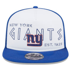 New York Giants New Era Banger 9FIFTY Trucker Snapback Hat White/Royal - NFL