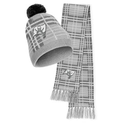 Tampa Bay Buccaneers WEAR by Erin Andrews Women's Plaid Knit Hat with Pom & Scarf Set - NFL