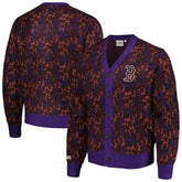 Boston Red Sox PLEASURES Cheetah Cardigan Button-Up Sweater Online