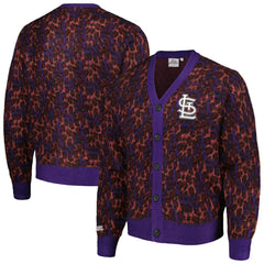 St. Louis Cardinals PLEASURES Cheetah Cardigan Button-Up Sweater Lifestyle