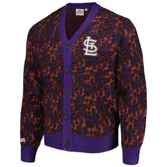 St. Louis Cardinals PLEASURES Cheetah Cardigan Button-Up Sweater Lifestyle