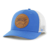 Los Angeles Chargers '47 Leather Head Flex Hat Powder Blue - 47 brand