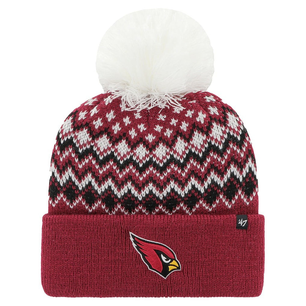 Arizona Cardinals '47 Women's Elsa Cuffed Knit Hat with Pom Cardinal - 47 brand