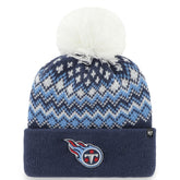 Tennessee Titans '47 Women's Elsa Cuffed Knit Hat with Pom Navy - 47 brand