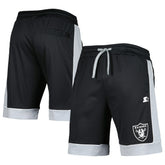 Las Vegas Raiders G-III Sports by Carl Banks Fan Favorite Fashion Shorts -Black/Silver - NFL