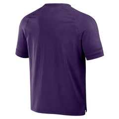 Baltimore Ravens NFL x Darius Rucker Collection Washed Raglan Henley T-Shirt Purple - Fanatics