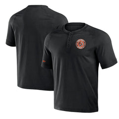 Cincinnati Bengals NFL x Darius Rucker Collection Washed Raglan Henley T-Shirt Black - Fanatics