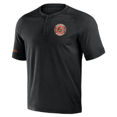 Cincinnati Bengals NFL x Darius Rucker Collection Washed Raglan Henley T-Shirt Black - Fanatics