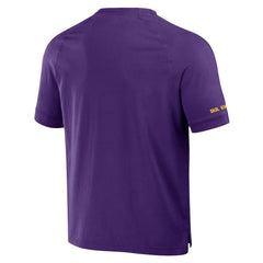 Minnesota Vikings NFL x Darius Rucker Collection Washed Raglan Henley T-Shirt Purple - Fanatics