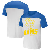 Los Angeles Rams NFL x Darius Rucker Collection Colorblocked T-Shirt White/Royal - Fanatics