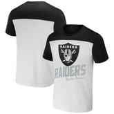Las Vegas Raiders NFL x Darius Rucker Collection Colorblocked T-Shirt White/Black - Fanatics