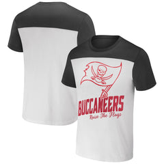 Tampa Bay Buccaneers NFL x Darius Rucker Collection Colorblocked T-Shirt White/Pewter - Fanatics