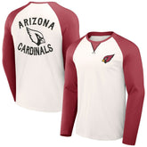 Arizona Cardinals NFL x Darius Rucker Collection Long Sleeve Raglan T-Shirt Cream/Cardinal - Fanatics