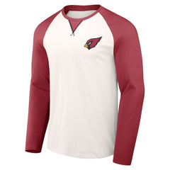 Arizona Cardinals NFL x Darius Rucker Collection Long Sleeve Raglan T-Shirt Cream/Cardinal - Fanatics