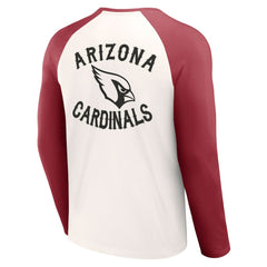 Arizona Cardinals NFL x Darius Rucker Collection Long Sleeve Raglan T-Shirt Cream/Cardinal - Fanatics