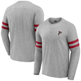 Atlanta Falcons NFL x Darius Rucker Collection Henley Long Sleeve T-Shirt Heather Gray - Fanatics