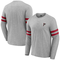 Atlanta Falcons NFL x Darius Rucker Collection Henley Long Sleeve T-Shirt Heather Gray - Fanatics
