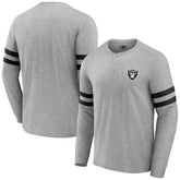 Las Vegas Raiders NFL x Darius Rucker Collection Henley Long Sleeve T-Shirt Heather Gray - Fanatics