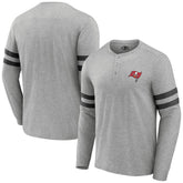 Tampa Bay Buccaneers NFL x Darius Rucker Collection Henley Long Sleeve T-Shirt Heather Gray - Fanatics