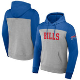 Buffalo Bills NFL x Darius Rucker Collection Color Blocked Pullover Hoodie Heather Gray - Fanatics