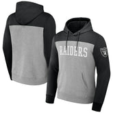 Las Vegas Raiders NFL x Darius Rucker Collection Color Blocked Pullover Hoodie Heather Gray - Fanatics