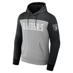Las Vegas Raiders NFL x Darius Rucker Collection Color Blocked Pullover Hoodie Heather Gray - Fanatics