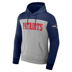 New England Patriots NFL x Darius Rucker Collection Color Blocked Pullover Hoodie Heather Gray - Fanatics