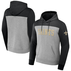New Orleans Saints NFL x Darius Rucker Collection Color Blocked Pullover Hoodie Heather Gray - Fanatics