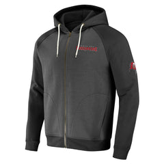 Tampa Bay Buccaneers NFL x Darius Rucker Collection Raglan Full-Zip Hoodie Pewter - Fanatics