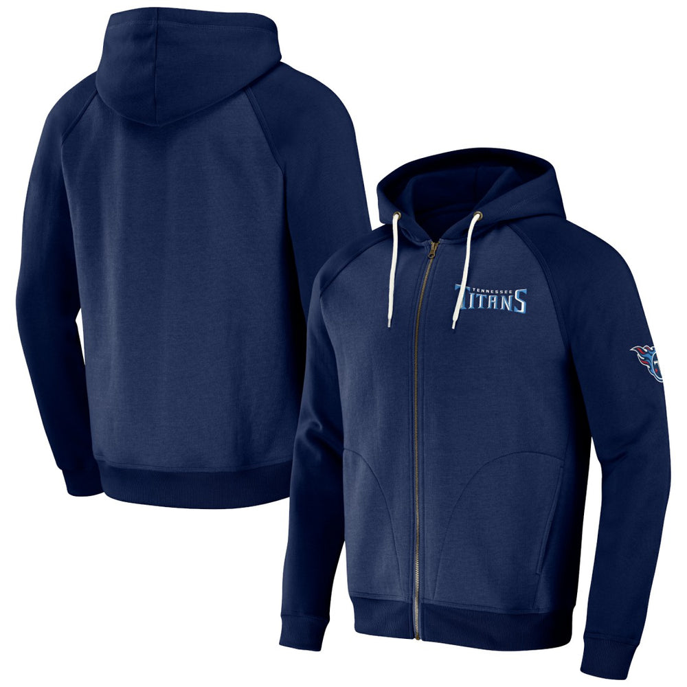 Tennessee Titans NFL x Darius Rucker Collection Raglan Full-Zip Hoodie Navy - Fanatics