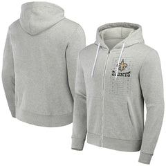 New Orleans Saints NFL x Darius Rucker Collection Domestic Full-Zip Hoodie Heather Gray - Fanatics