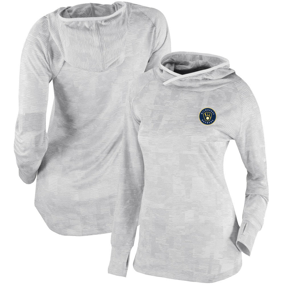 Milwaukee Brewers Columbia Women's Omni-Wick Sunday Ball Pullover Hoodie Clearance