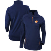 Houston Astros Columbia Women's Omni-Wick Outward Nine Quarter-Zip Pullover Top discount