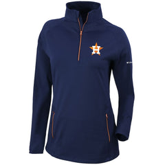 Houston Astros Columbia Women's Omni-Wick Outward Nine Quarter-Zip Pullover Top discount