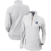 New York Yankees Columbia Women's Omni-Wick Outward Nine Quarter-Zip Pullover Top discount
