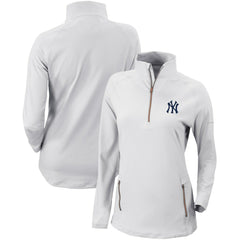 New York Yankees Columbia Women's Omni-Wick Outward Nine Quarter-Zip Pullover Top discount