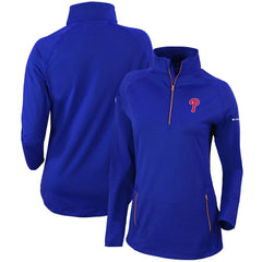 Philadelphia Phillies Columbia Women's Omni-Wick Outward Nine Quarter-Zip Pullover Top Near Me