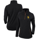 San Diego Padres Columbia Women's Omni-Wick Outward Nine Quarter-Zip Pullover Top Clearance