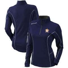 Houston Astros Columbia Women's Omni-Wick Shotgun Quarter-Zip Pullover Top Sale