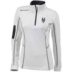 New York Mets Columbia Women's Omni-Wick Shotgun Quarter-Zip Pullover Top On Sale