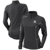 New York Yankees Columbia Women's Omni-Wick Shotgun Quarter-Zip Pullover Top Lifestyle