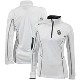 San Diego Padres Columbia Women's Omni-Wick Shotgun Quarter-Zip Pullover Top On Sale