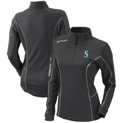 Seattle Mariners Columbia Women's Omni-Wick Shotgun Quarter-Zip Pullover Top for sale